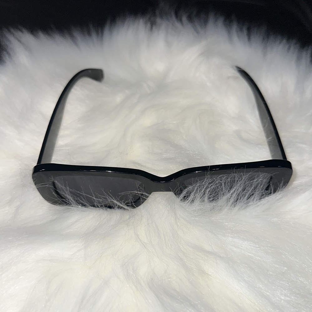 Rectangular Unisex Sunglasses Black - image 4